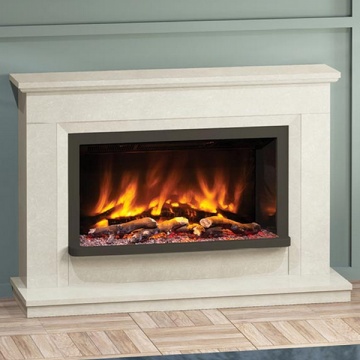 Elgin & Hall Pryzm Vistus Marble Electric Fireplace Suite